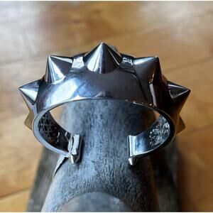 Vtg Punk Spike Bracelet Eddie Borgo Stud Bondage Metal Modernist Cuff Grunge Y2K